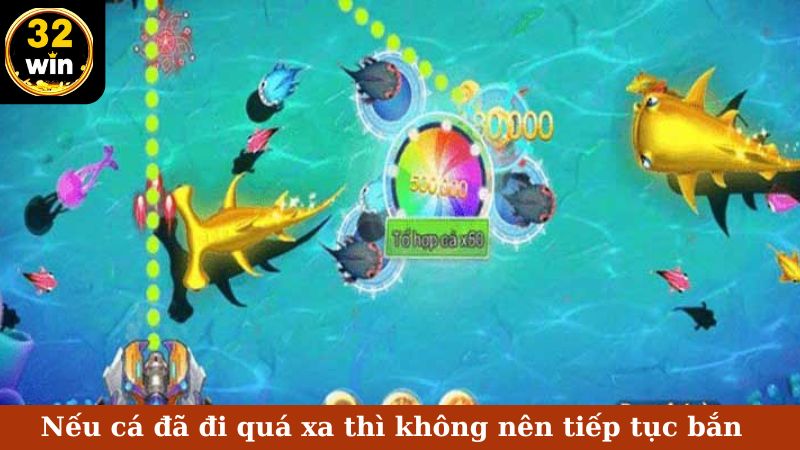 Nếu cá đã đi quá xa thì không nên tiếp tục bắn