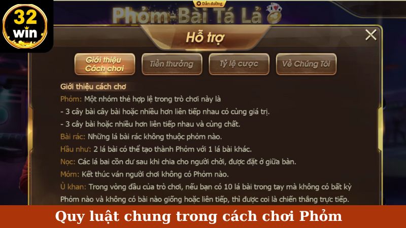 Quy luật chung trong cách chơi Phỏm