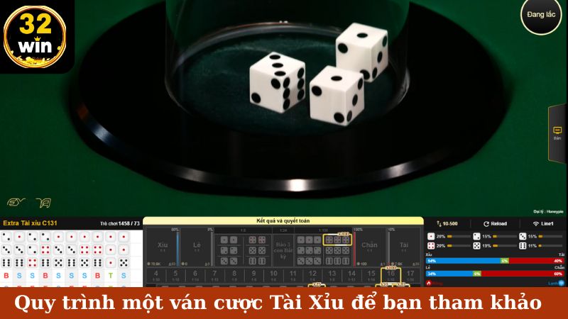 Quy trình một ván cược Tài Xỉu để bạn tham khảo