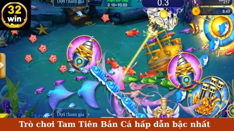 Trò chơi Tam Tiên Bắn Cá hấp dẫn bậc nhất